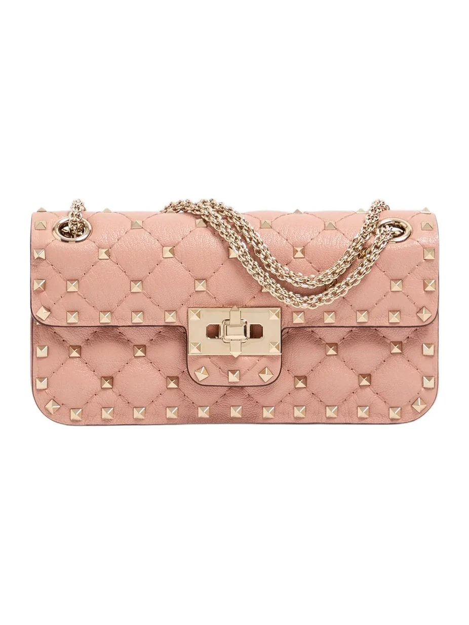 Valentino Women's Rockstud Spike Small Shoulder Bag in Kidskin - Phard