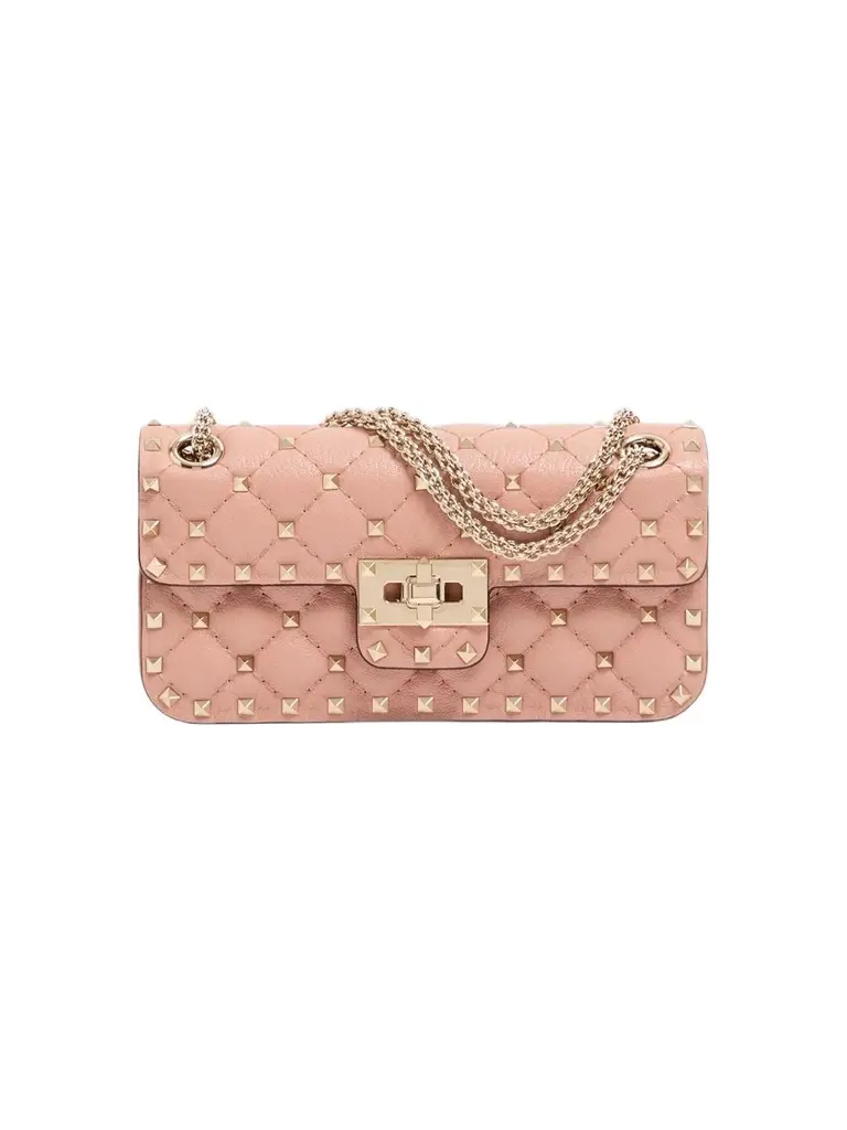 Women's Rockstud Spike Small Shoulder Bag in Kidskin - Phard Women's Rockstud Spike Small Shoulder Bag in Kidskin - Phard