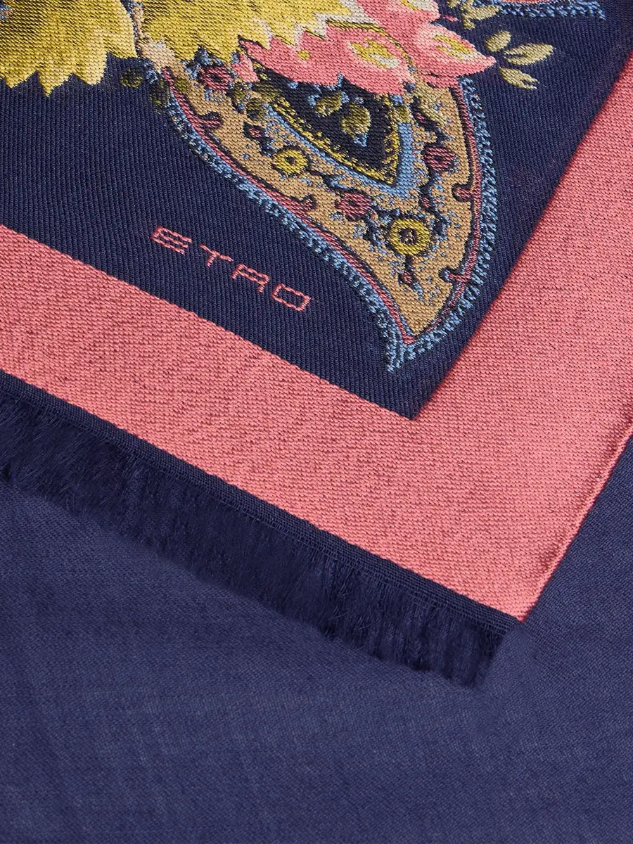 Etro Women's Floral Jacquard Wool-Blend Scarf | Thumbnail 3