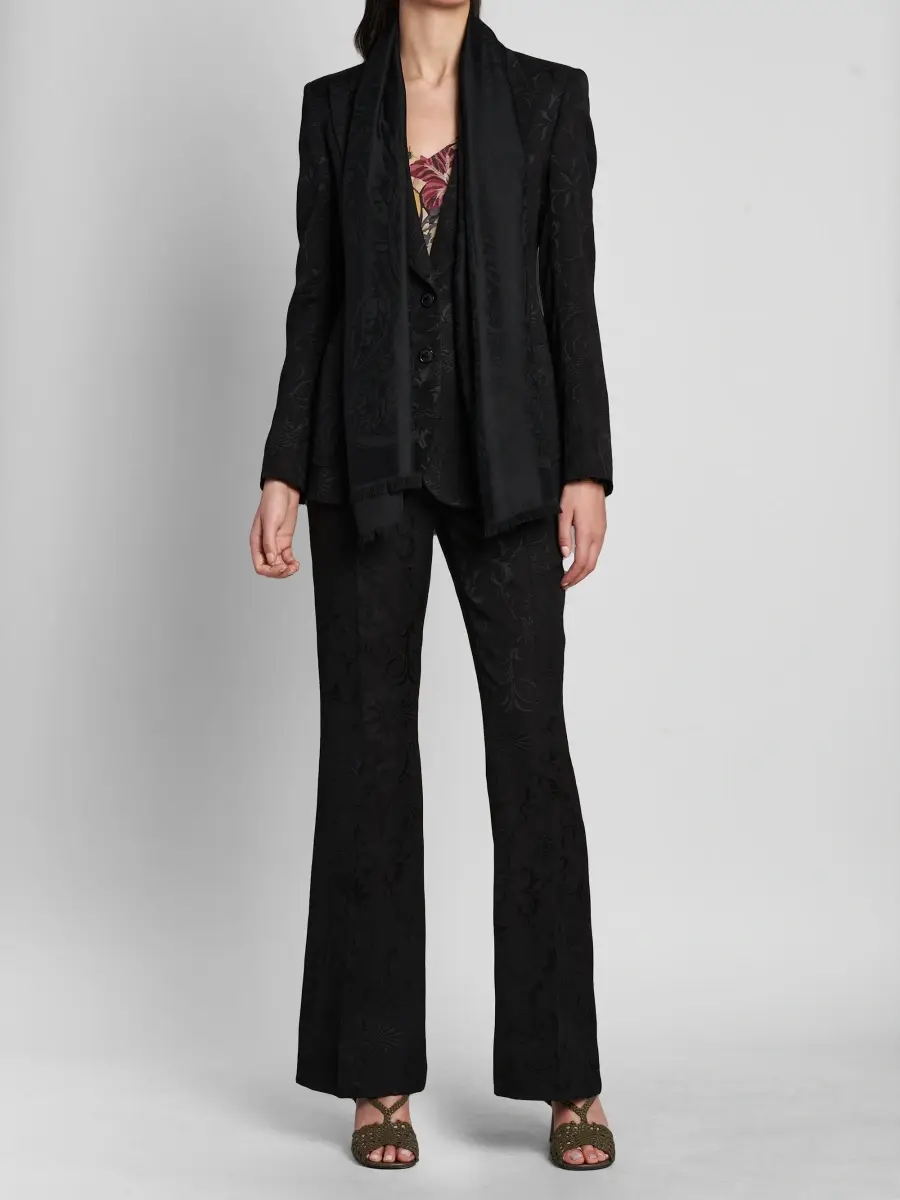 Etro Women's Paisley Jacquard Silk-Wool Scarf | Thumbnail 3