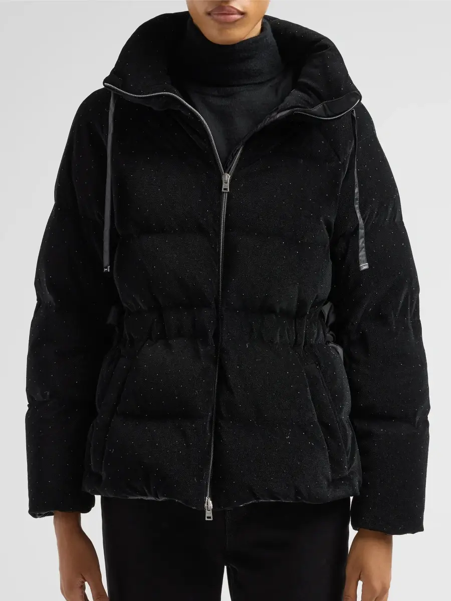 HERNO Women's Shiny Velvet Short Puffer Jacket | Thumbnail 5 HERNO Women's Shiny Velvet Short Puffer Jacket | Thumbnail 5