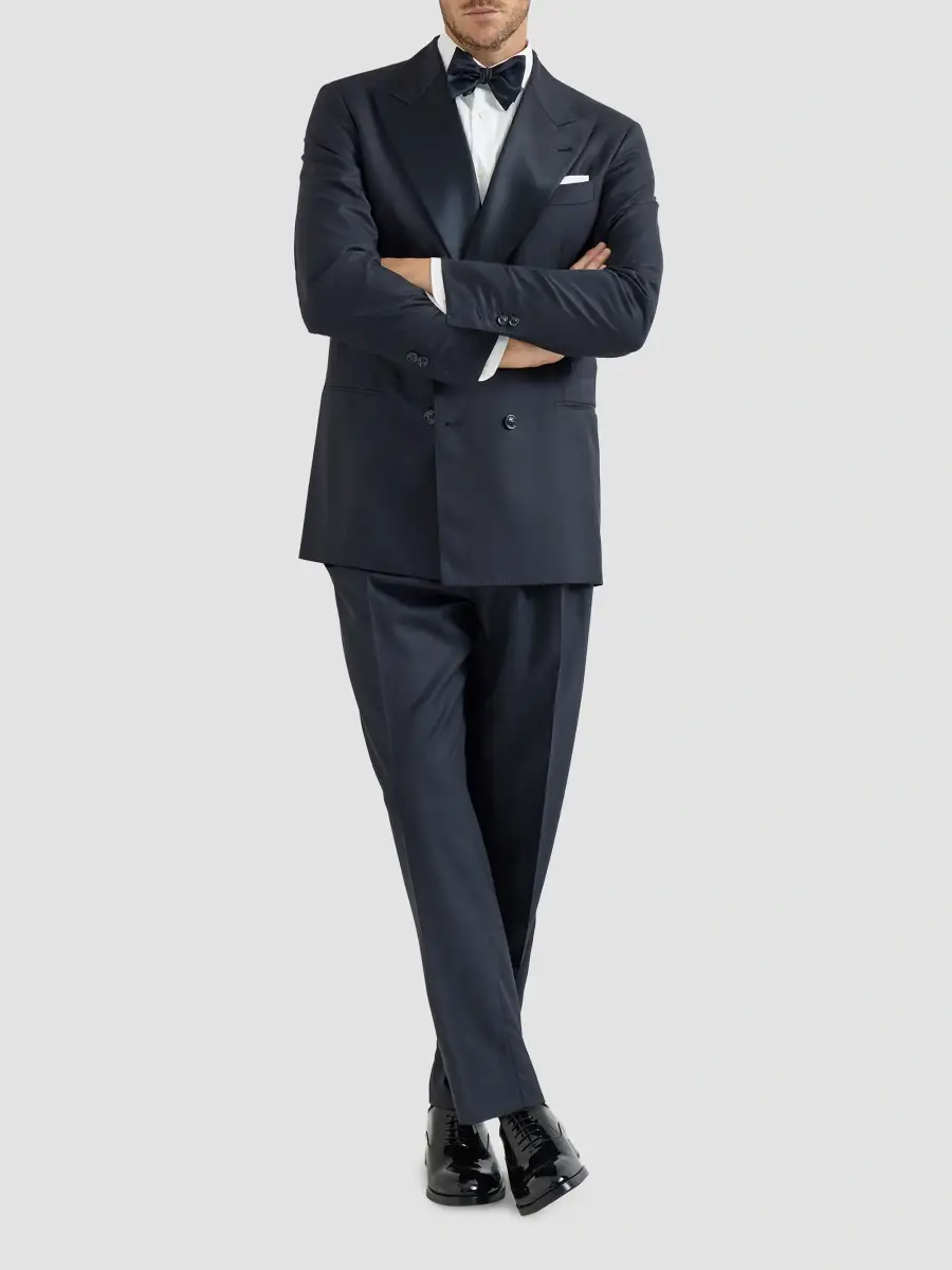 Brunello Cucinelli Men's Lightweight Virgin Wool and Silk Twill Tuxedo | Thumbnail 2 Brunello Cucinelli Men's Lightweight Virgin Wool and Silk Twill Tuxedo | Thumbnail 2