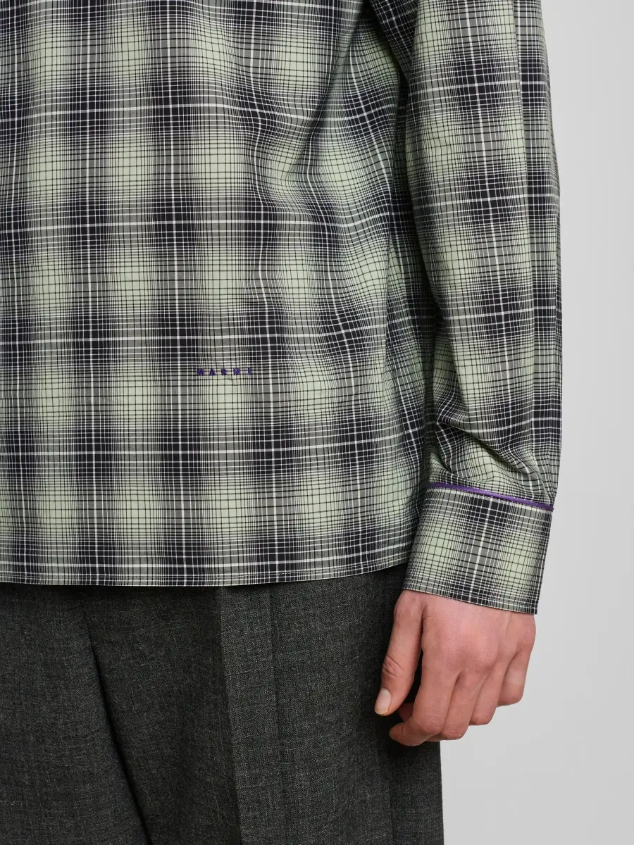 Marni Men's Check Cotton Poplin Shirt | Thumbnail 5 Marni Men's Check Cotton Poplin Shirt | Thumbnail 5