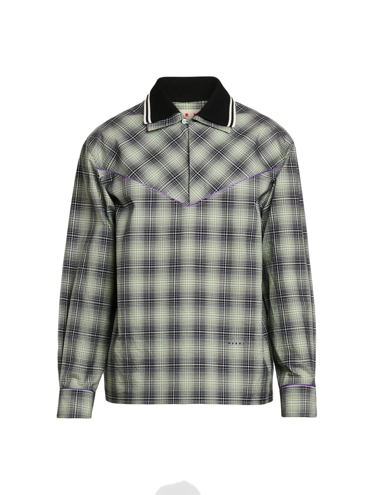 Marni Men's Check Cotton Poplin Shirt