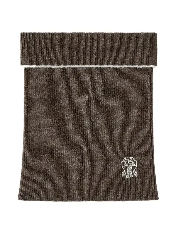 Brunello Cucinelli Men's Cashmere Rib Knit Neck Warmer