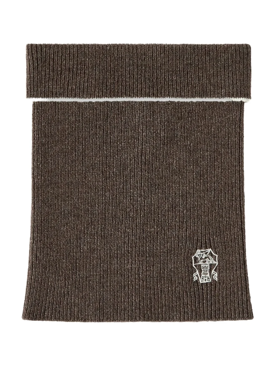Brunello Cucinelli Men's Cashmere Rib Knit Neck Warmer