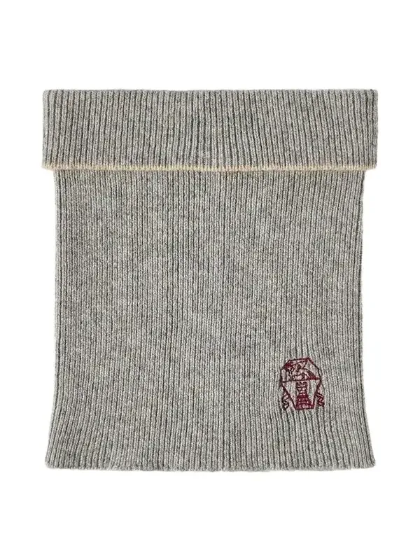 Brunello Cucinelli Men's Cashmere Rib Knit Neck Warmer