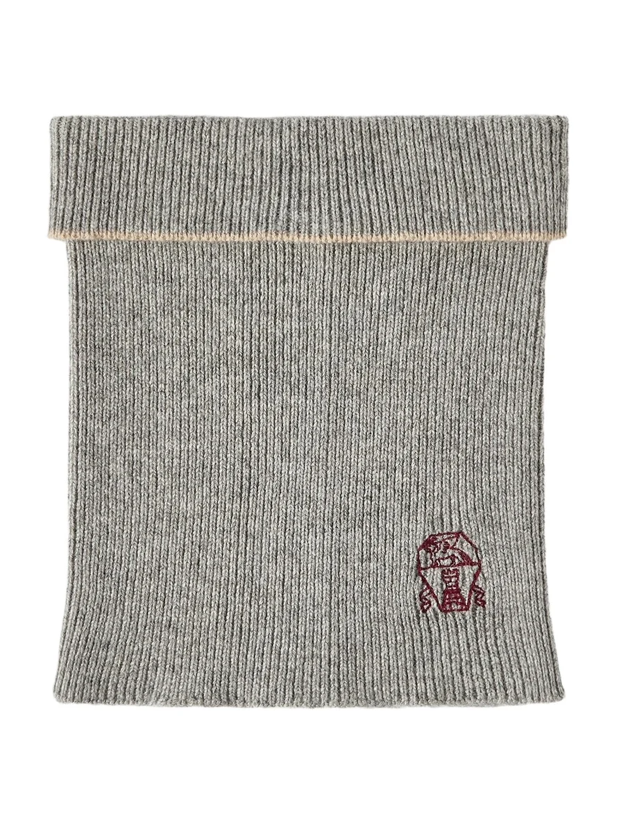 Brunello Cucinelli Men's Cashmere Rib Knit Neck Warmer