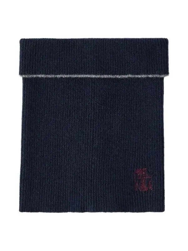 Brunello Cucinelli Men's Cashmere Rib Knit Neck Warmer