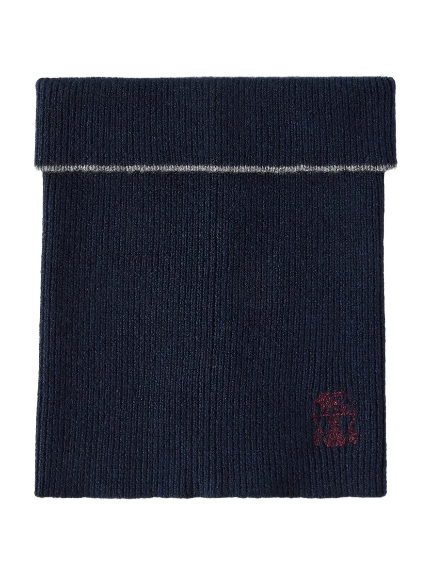 Brunello Cucinelli Men's Cashmere Rib Knit Neck Warmer