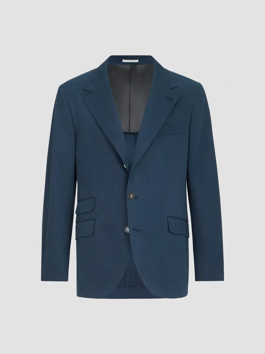Brunello Cucinelli Men's Comfort Cotton and Cashmere Gabardine Deconstructed Cavallo Blazer | Thumbnail 2 Brunello Cucinelli Men's Comfort Cotton and Cashmere Gabardine Deconstructed Cavallo Blazer | Thumbnail 2