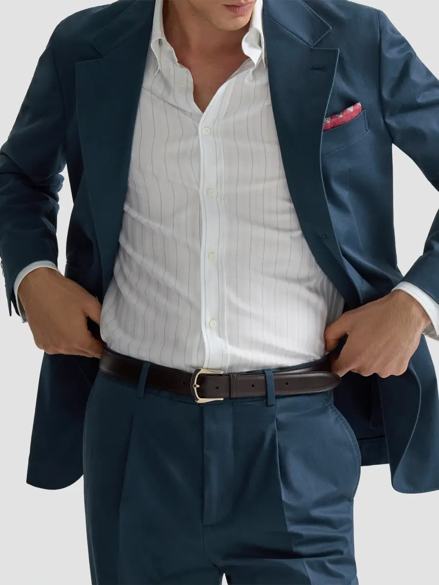 Brunello Cucinelli Men's Comfort Cotton and Cashmere Gabardine Deconstructed Cavallo Blazer | Thumbnail 4 Brunello Cucinelli Men's Comfort Cotton and Cashmere Gabardine Deconstructed Cavallo Blazer | Thumbnail 4
