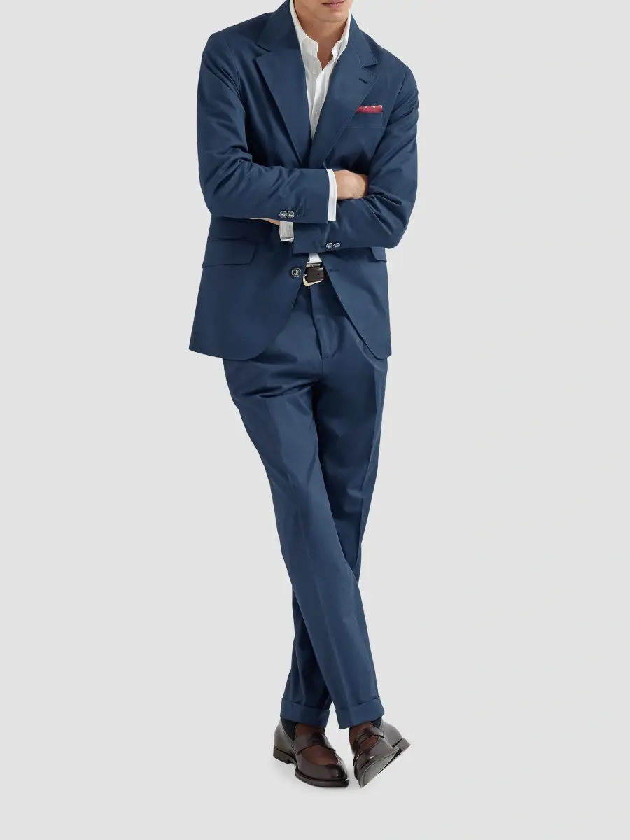 Brunello Cucinelli Men's Comfort Cotton and Cashmere Gabardine Deconstructed Cavallo Blazer | Thumbnail 6 Brunello Cucinelli Men's Comfort Cotton and Cashmere Gabardine Deconstructed Cavallo Blazer | Thumbnail 6