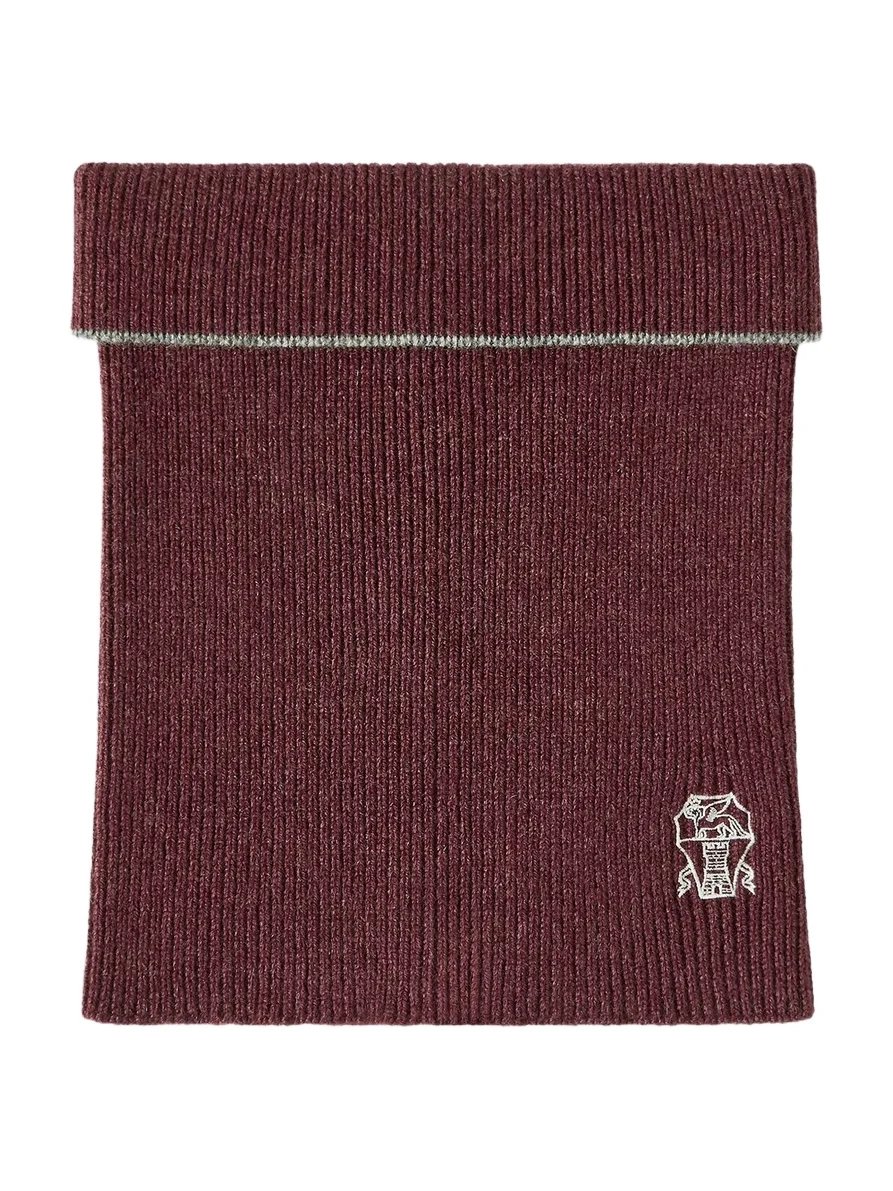 Brunello Cucinelli Men's Cashmere Rib Knit Neck Warmer
