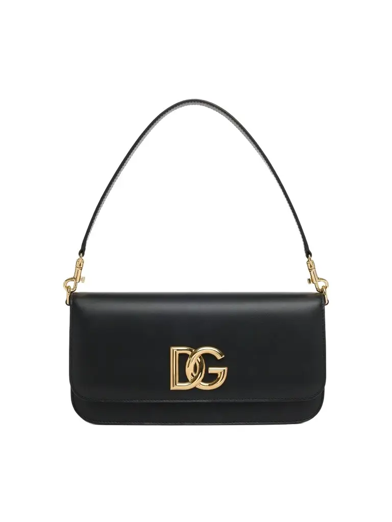 Women's D & G Logo Leather Shoulder Bag Women's D & G Logo Leather Shoulder Bag