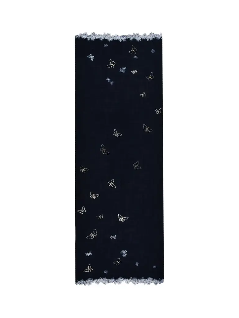 Women's Midnight Flutter Cashmere Scarf Women's Midnight Flutter Cashmere Scarf