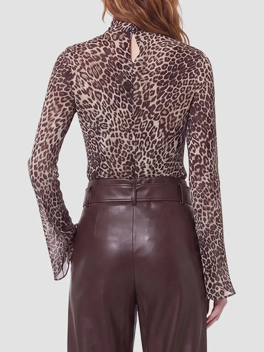 Nicholas the Label Women's Celeste Leopard Print Slash Top | Thumbnail 3 Nicholas the Label Women's Celeste Leopard Print Slash Top | Thumbnail 3