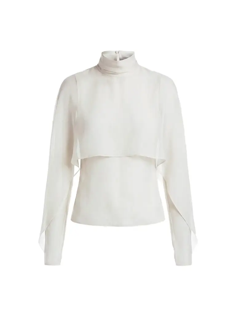 Women's Dahlia Georgette Cape Blouse Women's Dahlia Georgette Cape Blouse