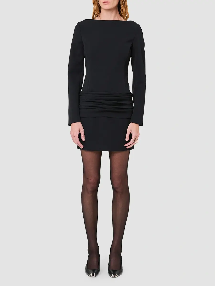 Nicholas the Label Women's Olivia Boatneck Ruched Mini Dress | Thumbnail 2 Nicholas the Label Women's Olivia Boatneck Ruched Mini Dress | Thumbnail 2