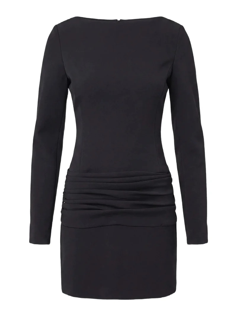 Women's Olivia Boatneck Ruched Mini Dress Women's Olivia Boatneck Ruched Mini Dress