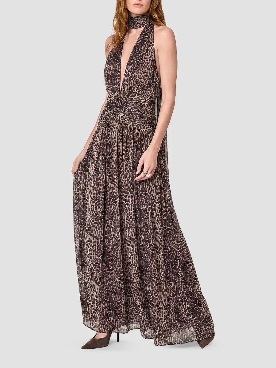Nicholas the Label Women's Arella Jersey Halter Maxi Dress | Thumbnail 4 Nicholas the Label Women's Arella Jersey Halter Maxi Dress | Thumbnail 4