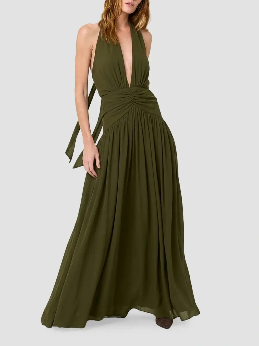 Nicholas the Label Women's Arella Jersey Halter Maxi Dress | Thumbnail 2 Nicholas the Label Women's Arella Jersey Halter Maxi Dress | Thumbnail 2
