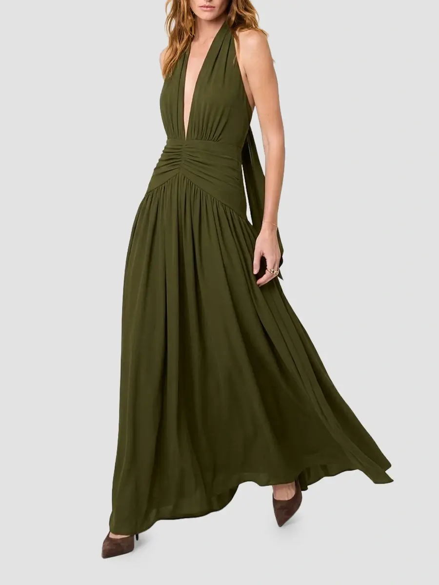 Nicholas the Label Women's Arella Jersey Halter Maxi Dress | Thumbnail 4 Nicholas the Label Women's Arella Jersey Halter Maxi Dress | Thumbnail 4