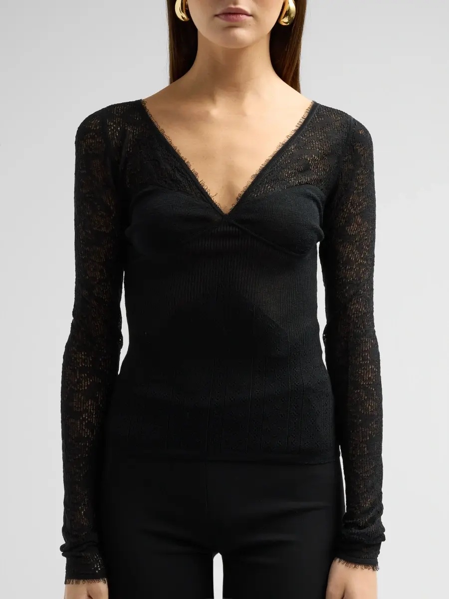 Zimmermann Women's Pointelle Lace V-Neck Top | Thumbnail 5 Zimmermann Women's Pointelle Lace V-Neck Top | Thumbnail 5