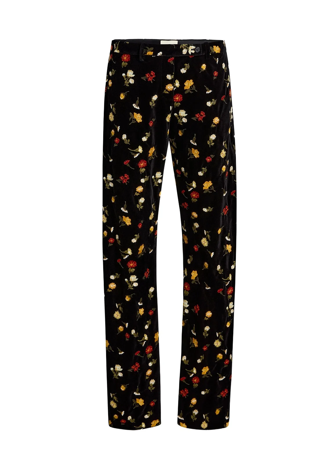 Han Pant In Black Flower Embroidery