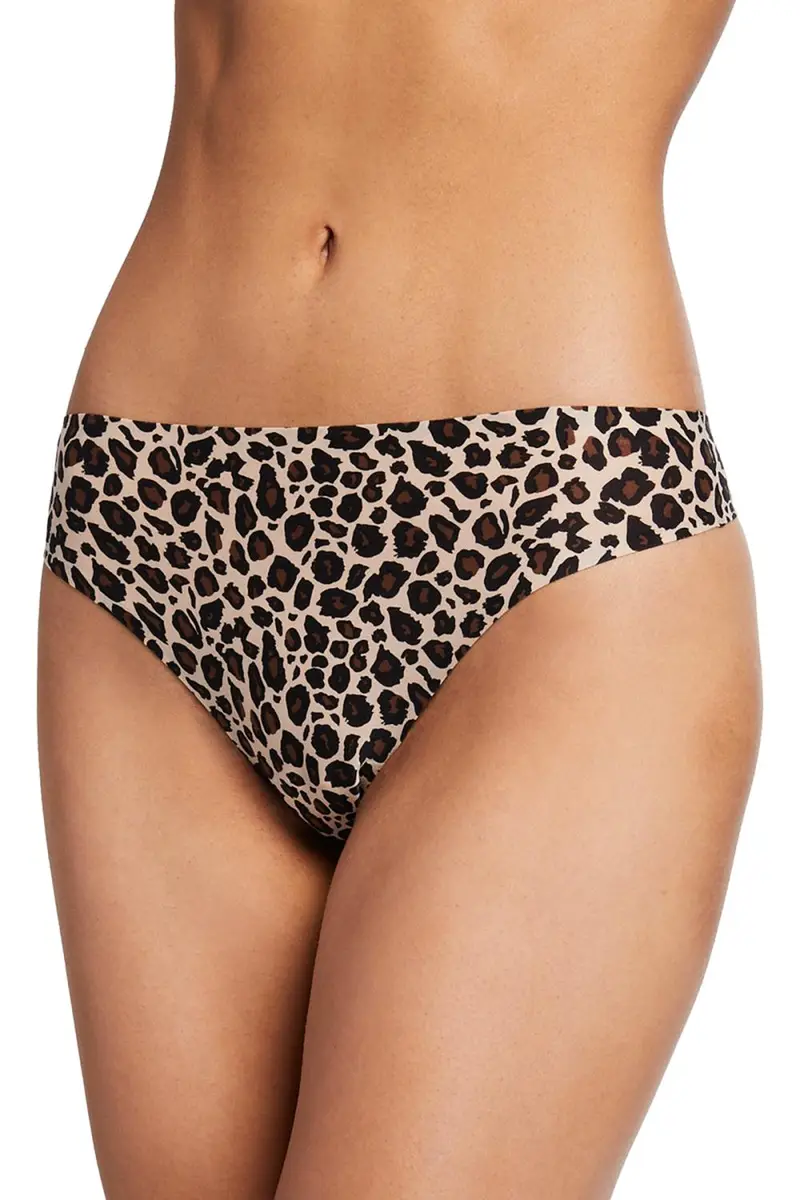 Chantelle Soft Stretch Leopard-Print Thong | Thumbnail 3