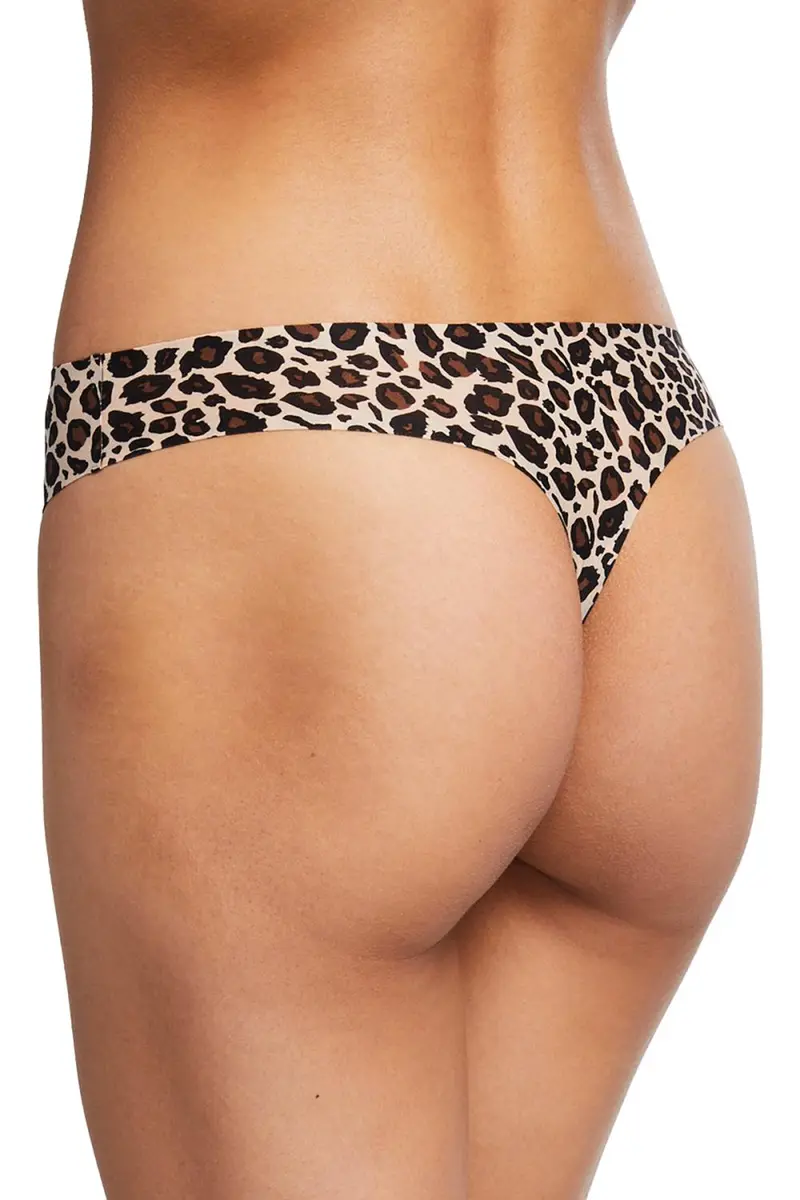Chantelle Soft Stretch Leopard-Print Thong | Thumbnail 4
