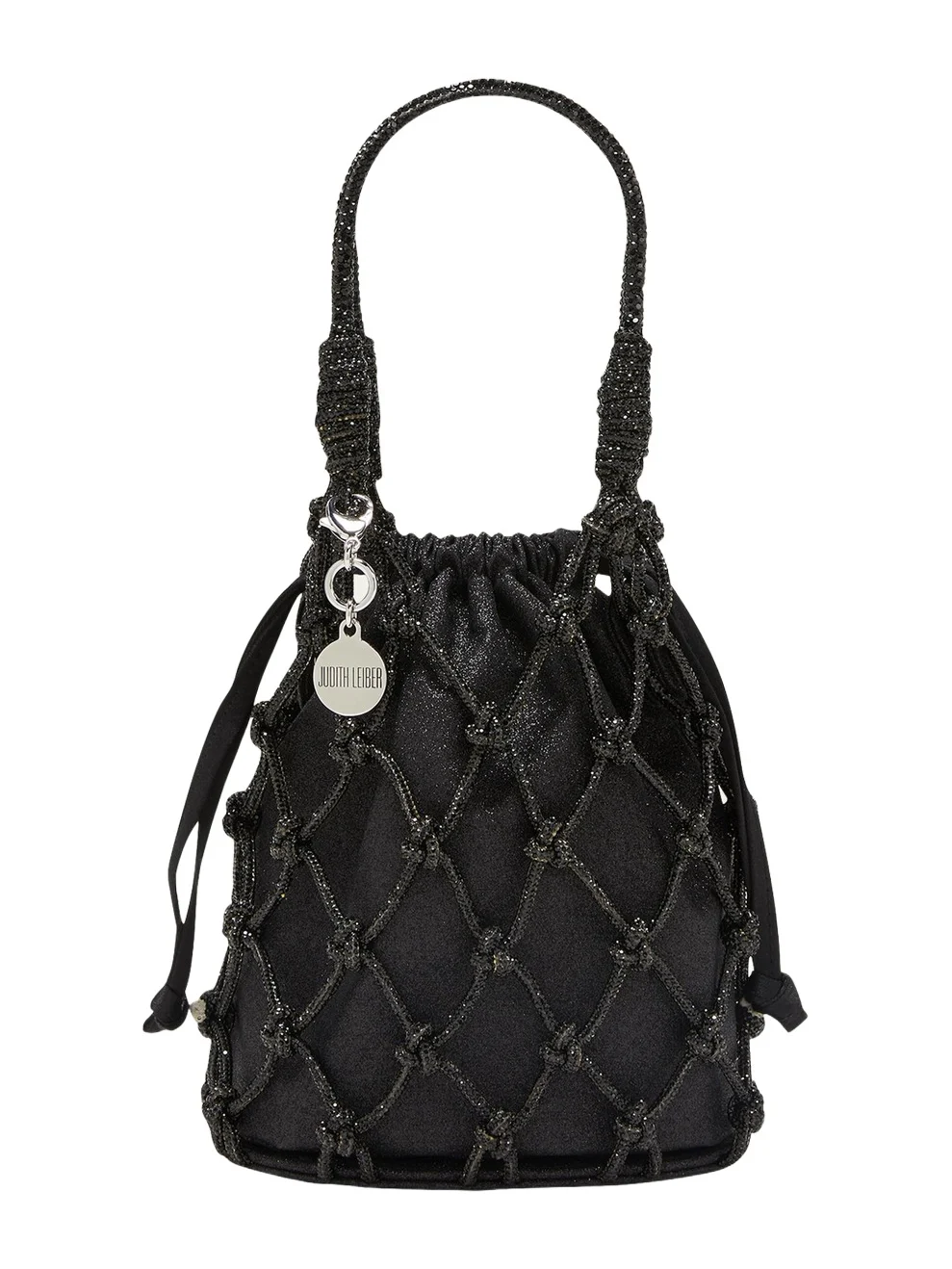 Sparkle Crystal Net Top-Handle Bag