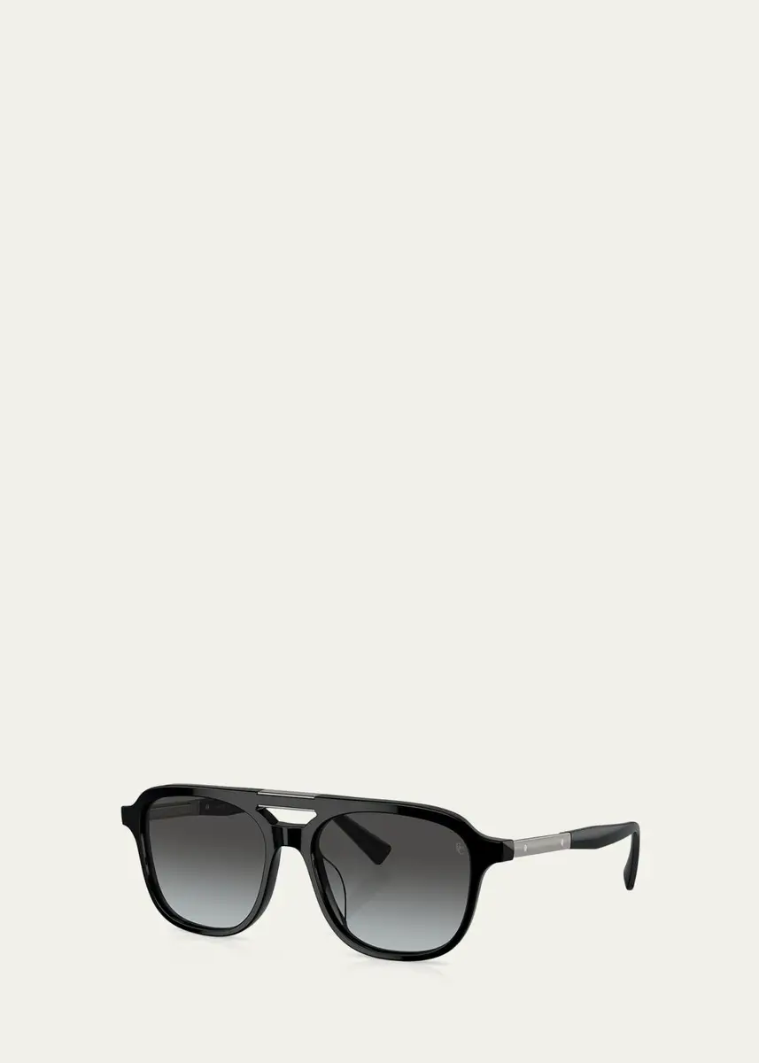 Brunello Cucinelli Modern Acetate Aviator Sunglasses | Thumbnail 2