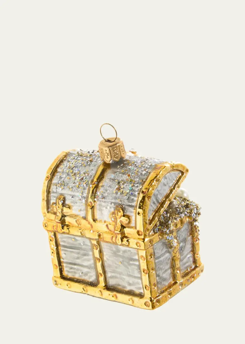 Bergdorf Goodman Glass Treasure Chest Ornament | Thumbnail 2