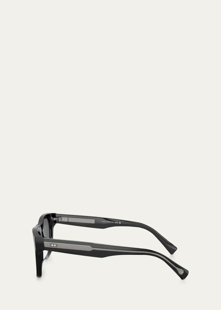 Brunello Cucinelli Engraved Acetate Square Sunglasses | Thumbnail 3 Brunello Cucinelli Engraved Acetate Square Sunglasses | Thumbnail 3