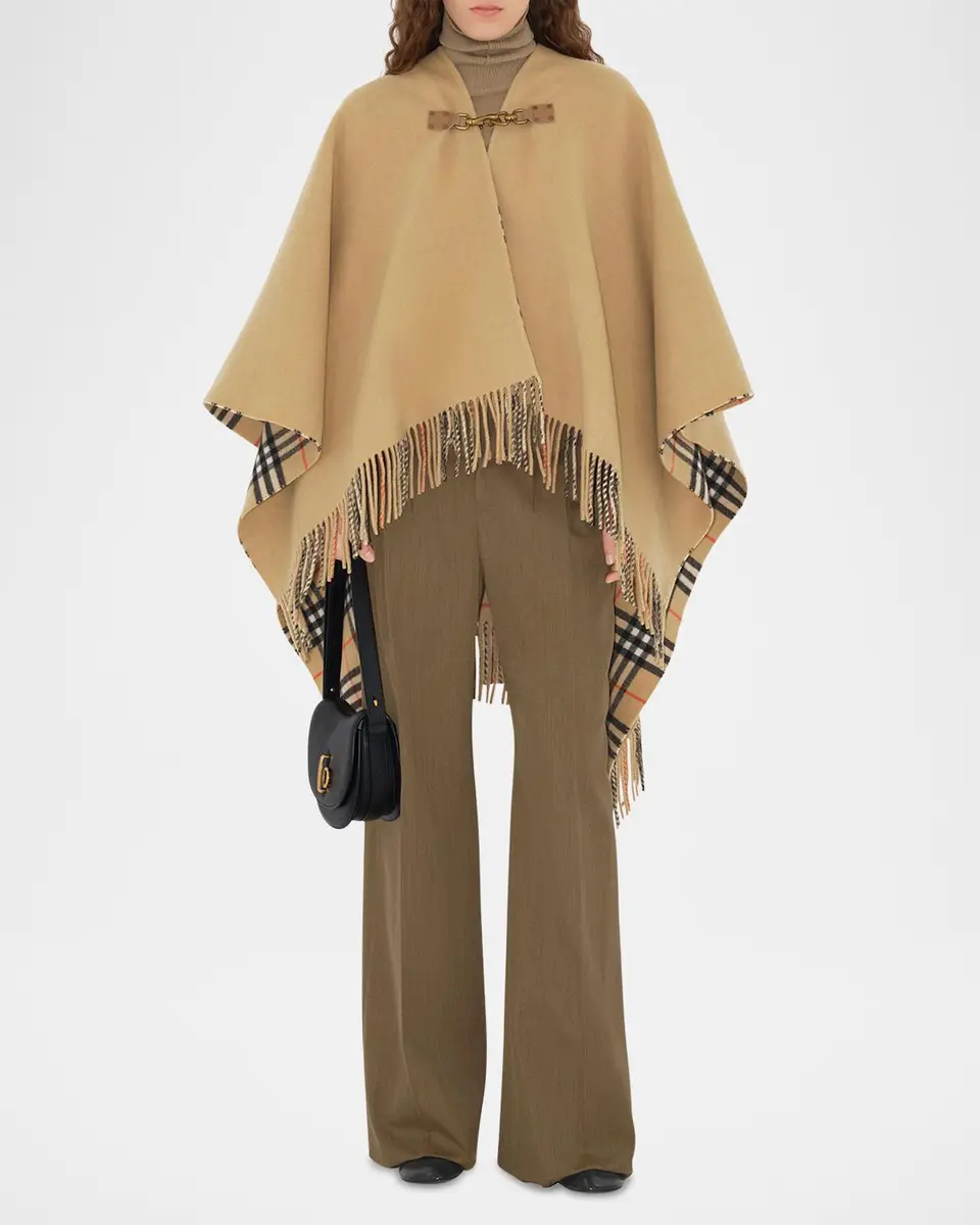 Burberry St. Marsh Fringe Wool Cape | Thumbnail 2 Burberry St. Marsh Fringe Wool Cape | Thumbnail 2