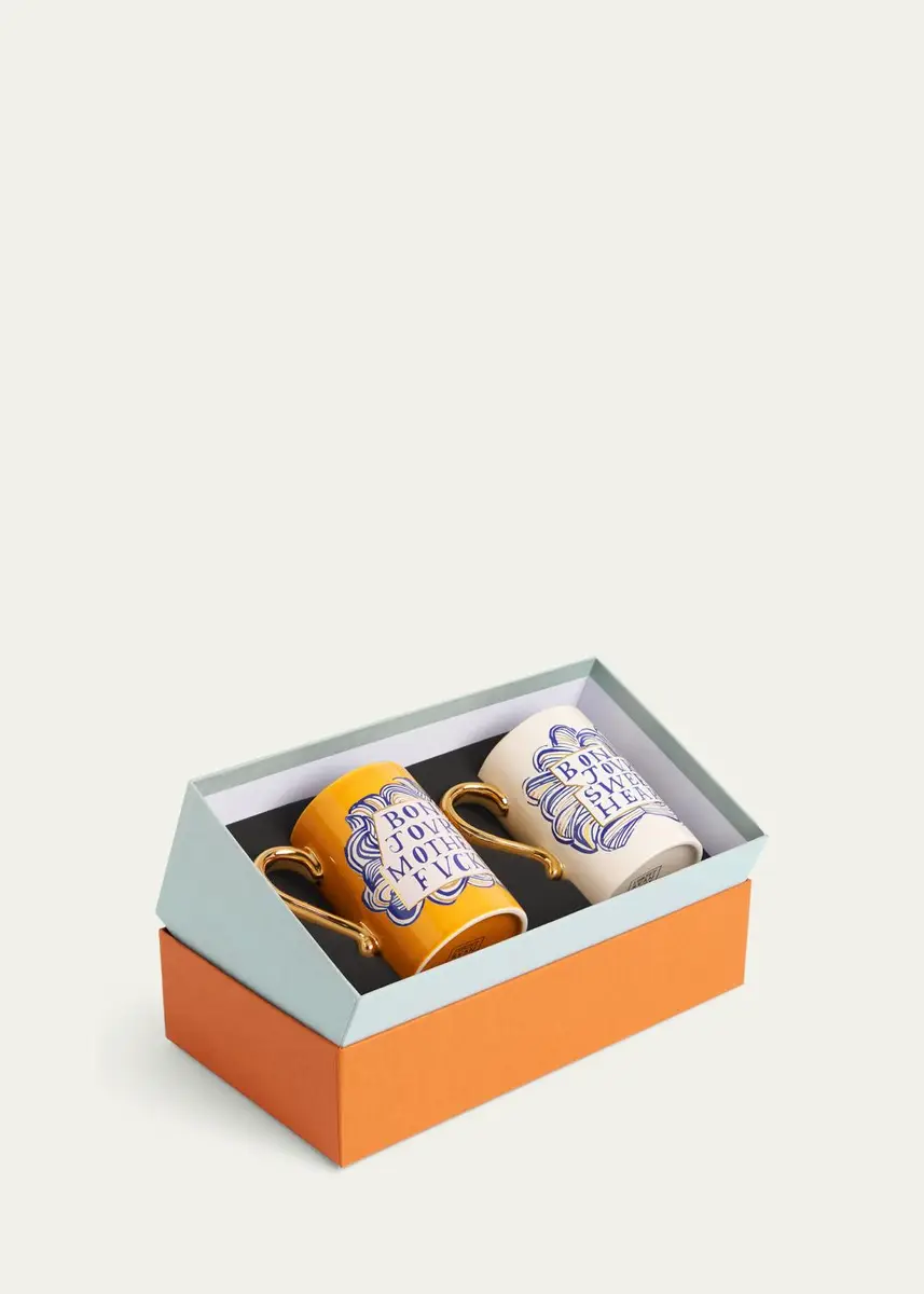 L'Objet x Ruan Hoffmann Bonjour Sweetheart & Mother 13.5 oz. Mugs, Set of 2 | Thumbnail 3