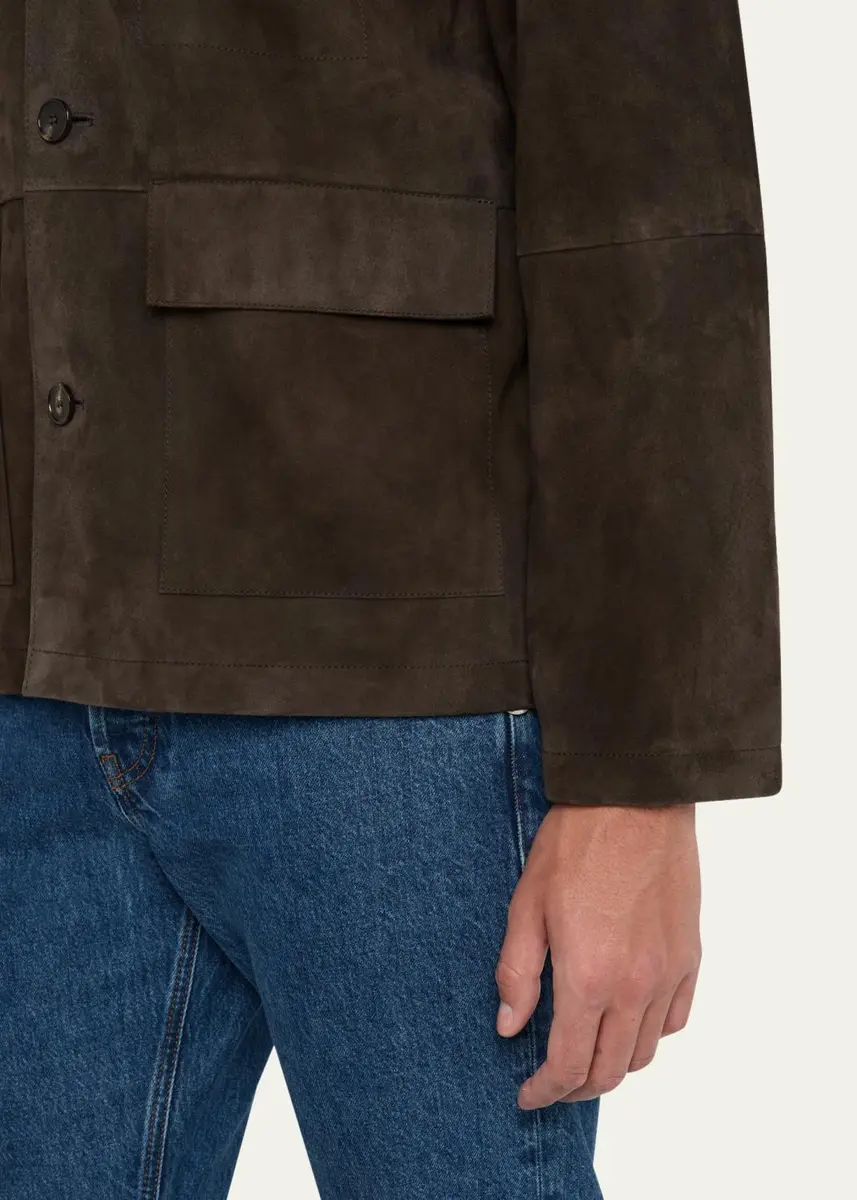 Frame Men's Suede Chore Coat | Thumbnail 4