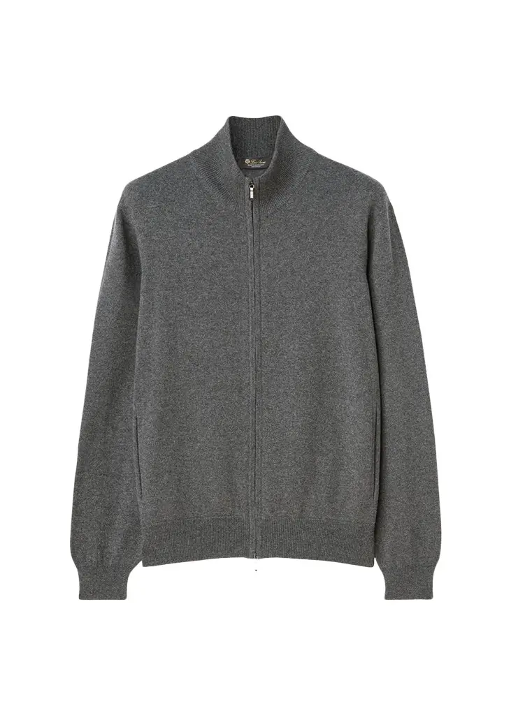 Loro Piana Men's Baby Cashmere Full-Zip Sweater