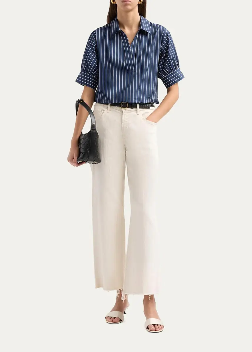 Frame The Popover Striped Cotton Top | Thumbnail 2 Frame The Popover Striped Cotton Top | Thumbnail 2