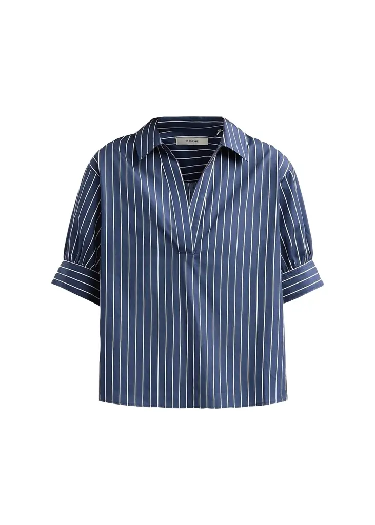 The Popover Striped Cotton Top The Popover Striped Cotton Top