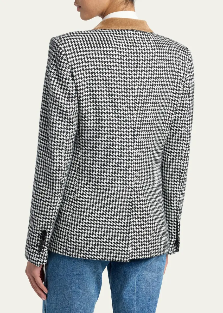 Tom Ford Cashmere Houndstooth Single-Breasted Jacket | Thumbnail 3