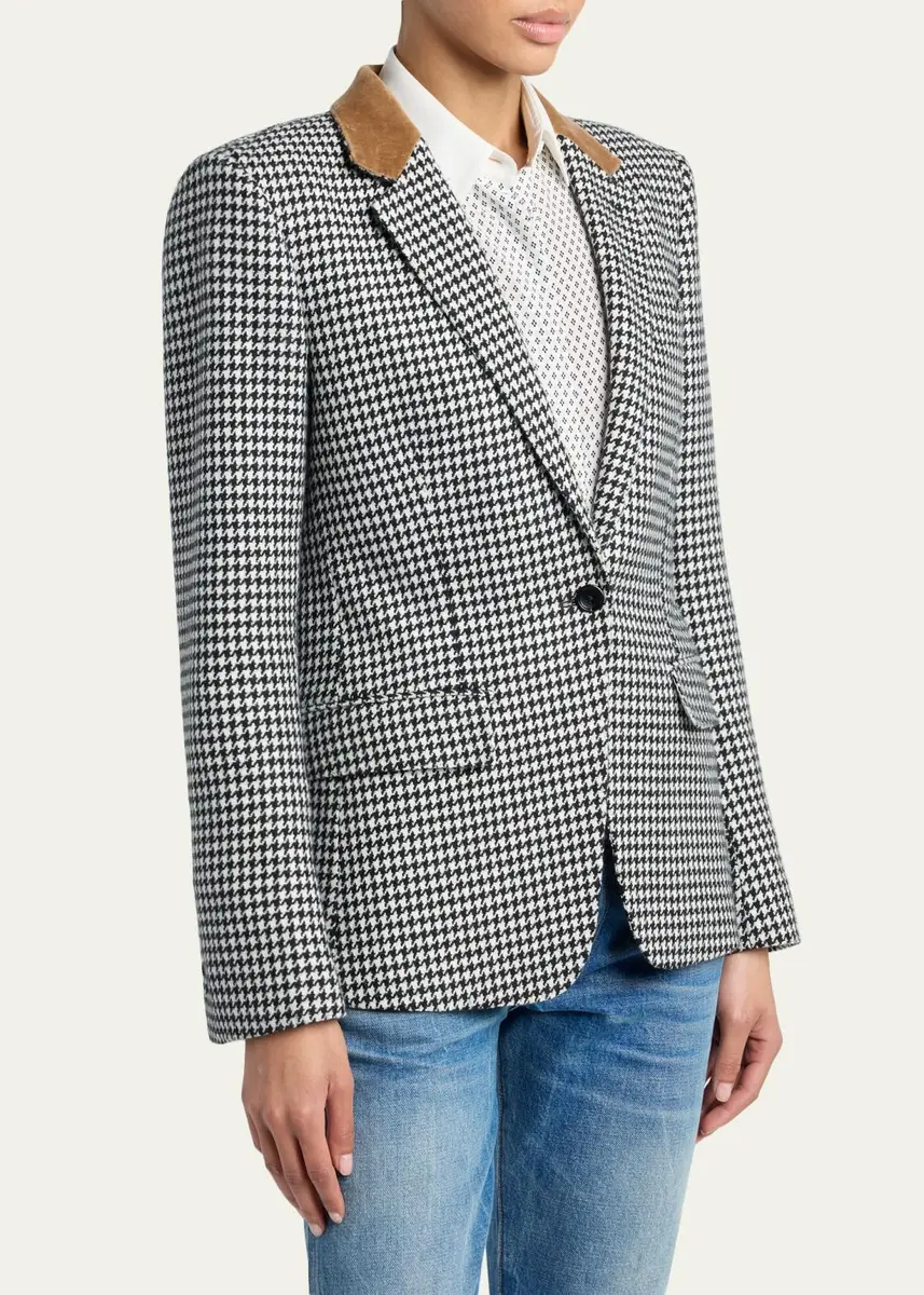 Tom Ford Cashmere Houndstooth Single-Breasted Jacket | Thumbnail 4