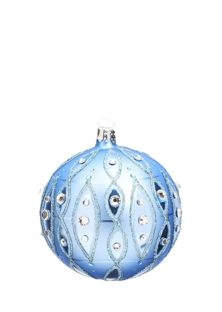 Rhinestone Blue Ball Christmas Ornament Rhinestone Blue Ball Christmas Ornament