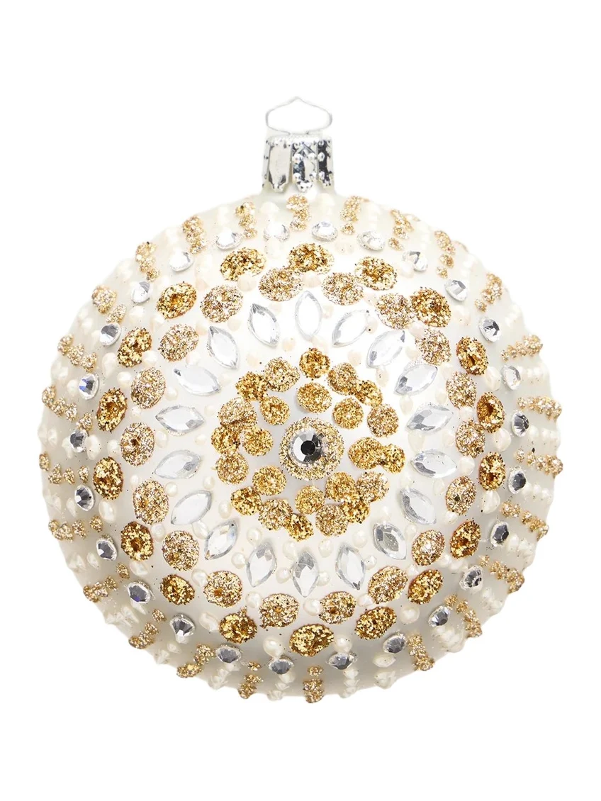 Bergdorf Goodman Metallic Glass Sphere Ornament