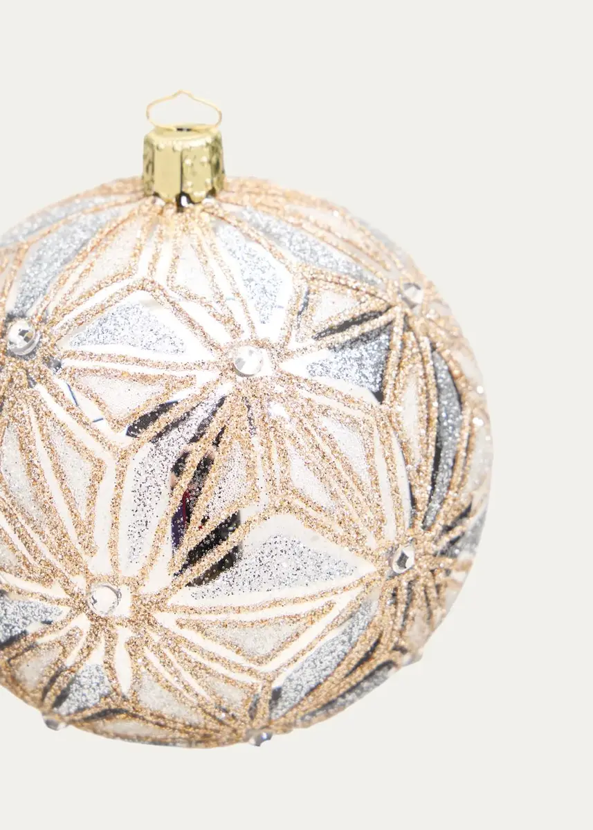 Bergdorf Goodman Fuchsia Art Deco Ball Christmas Ornament | Thumbnail 2 Bergdorf Goodman Fuchsia Art Deco Ball Christmas Ornament | Thumbnail 2