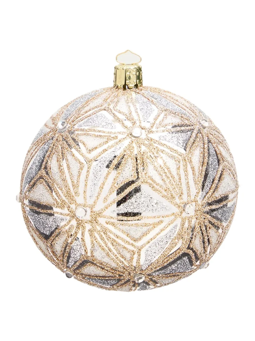 Bergdorf Goodman Fuchsia Art Deco Ball Christmas Ornament