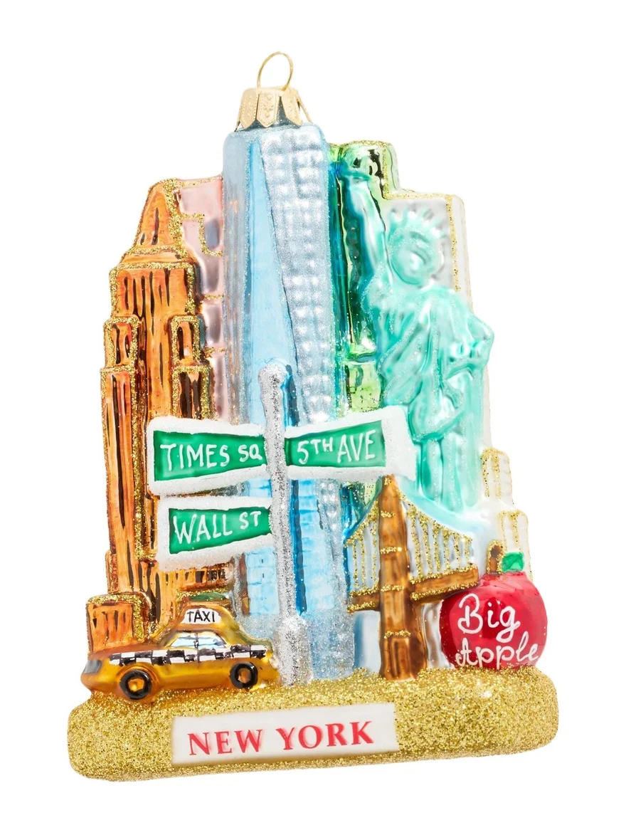 Impuls New York Landscape Glass Ornament