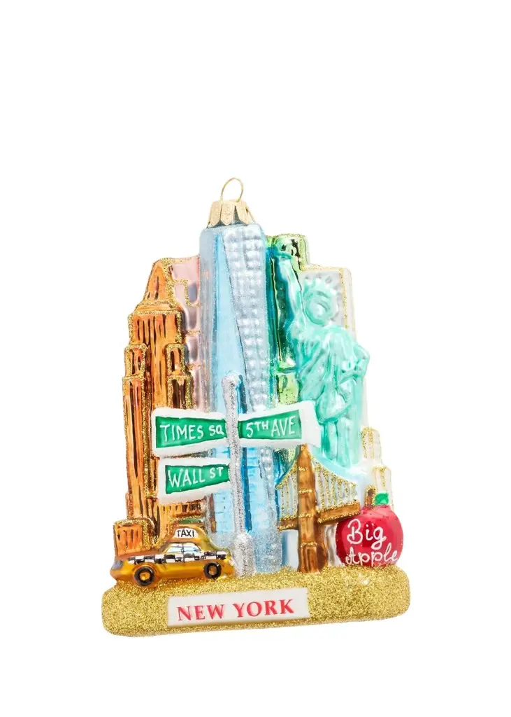 New York Landscape Glass Ornament New York Landscape Glass Ornament