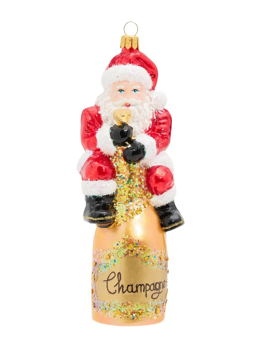 Impuls Santa & Champagne Ornament